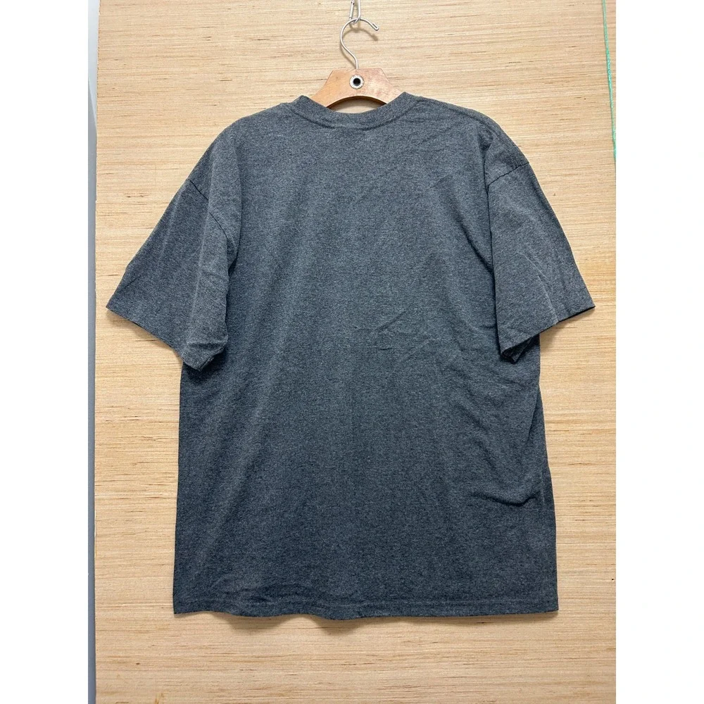 Nike Mens Short Sleeve Embroidered Swoosh‎ Logo T-Shirt Charcoal Grey Large